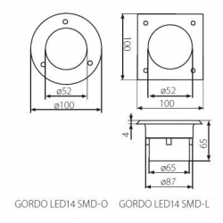 oprawa najazdowa GORDO DL-LED14L 230V