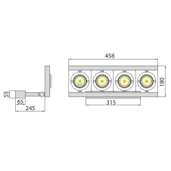 oprawa ruchoma lavado 416a 4x20w