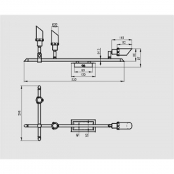 lampa ścienno-sufitowa Risto 33 chrom sat.