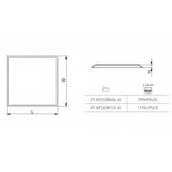 Panel LED BIZAR 40W 4000lm