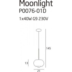 MOONLIGHT oprawa wisząca mała grey