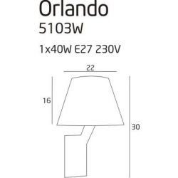 ORLANDO kinkiet biały/chrom