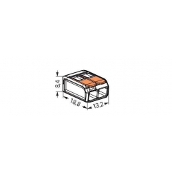 złączka instalacyjna COMPACT 2x4mm2