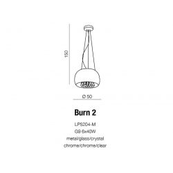 lampa wisząca BURN 2 LC5204-M