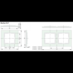 B.7 GLASS ramka 1-krotna alu/alu mat