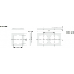 B.KWADRAT ramka 3-krotna krem