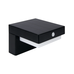 Oprawa Solarna Elewacyjna Suntis 3000K 220lm 2Ah USB-C Kwadrat IP54 Czarna PRIME *