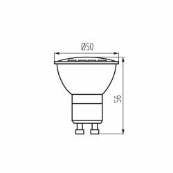 LED TOMIv2 4,9W GU10 WW