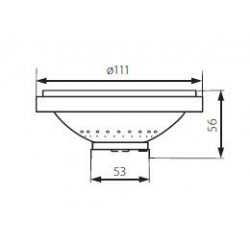 Żarówka LED AR-111 11W biała ciepła sr