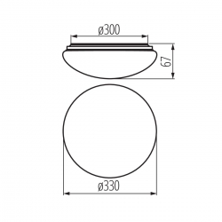 plafoniera LED CORSO V2 18W MILEDO