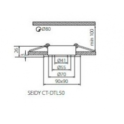 oprawa wpuszczana seidy ct-dtl 50-b