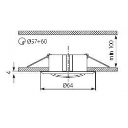 oprawa punktowa CTC-5519-C/M matowy chrom