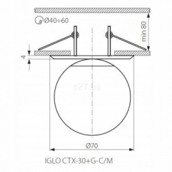 oprawa podtynkowa IGLO CTX-30+G