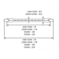 Żarnik halogenowy J-78 150W