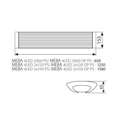 MEBA 2X120 PS oprawa liniowa