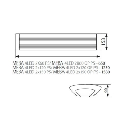 MEBA 2X120 OP oprawa liniowa