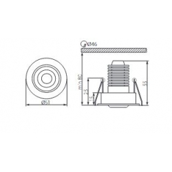 oprawa sufitowa LED SABBA DL-POWER