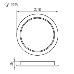 oprawa downlight TAVO LED DO 24W