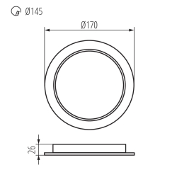 oprawa downlight TAVO LED DO 18W