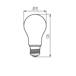 żarówka XLED E27 18W WW