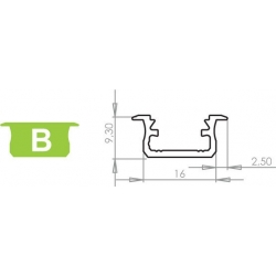 led profil lumines B wpuszczany 1m