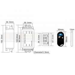 ściemniacz led 8a 12v z pilotem