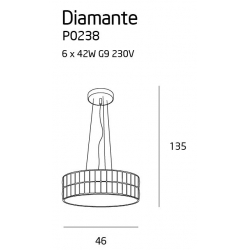 lampa wisząca DIAMANTE duża