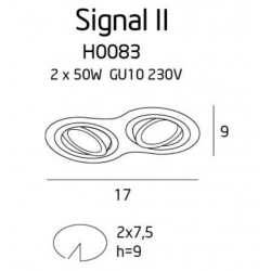 oprawa podtynkowa SIGNAL II biała