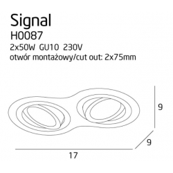 oprawa podtynkowa SIGNAL II czarna