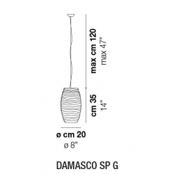 lampa wisząca DAMASCO topaz