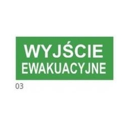 piktogram samoprzylepny na oprawę ewakuacyjną