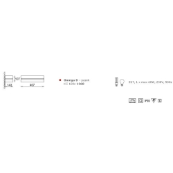 kinkiet gipsowy OMEGA D z pasem