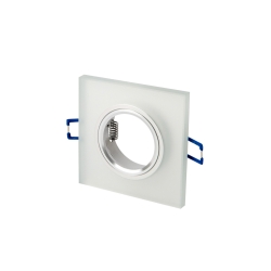 LED line Oprawa szklana kwadrat biała 90x25x10mm mrożona GLIKKA *