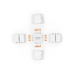 LED line łącznik do taśm LED CLICK CONNECTOR kątowy 10 mm 4 PIN Typ + RGB *