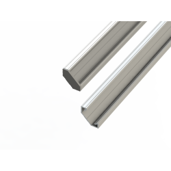 Profil aluminiowy narożny anodowany 2 metry + szybka mleczna *