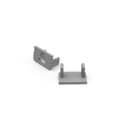 Zaślepka do profilu aluminiowego 10mm nawierzchniowego srebrna 20szt *