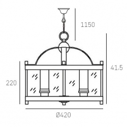 lampa wisząca NEW YORK P04567CH