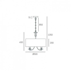 lampa wisząca ABU DHABI P05406WH