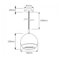 lampa wisząca BALLABIO chrom