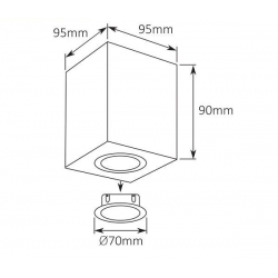 lampa natynkowa CUBE SQ-GU10