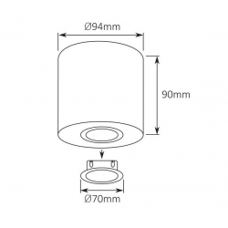 lampa natynkowa RULLO RO-GU10