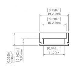 led profil HR-ALU surowy 2m