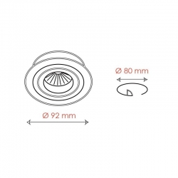 oprawa MINI CATLI 3010GU aluminium szczotkowane