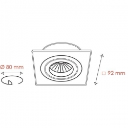 oprawa MINI CATLI 3011GU aluminium szczotkowane