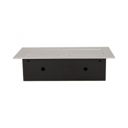 gniazdo meblowe wpuszczane 3x2P+Z srebrne OR-AE-1371/G