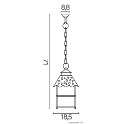 lampa ogrodowa wisząca CADIZ K 1018/1/Z