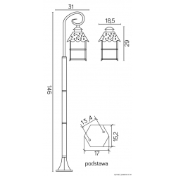 lampa ogrodowa CADIZ K 5002/1/Z