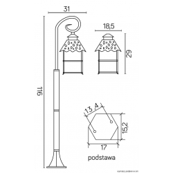 lampa ogrodowa CADIZ K 5002/2/Z