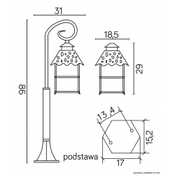 lampa ogrodowa CADIZ K 5002/3/Z